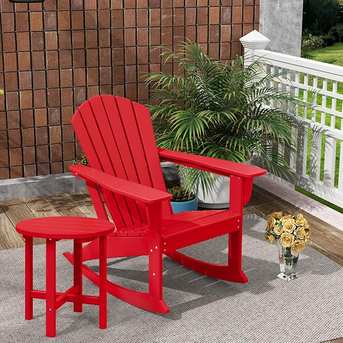 Costaelm Outdoor Adirondack Chair, All Weather Resistant Lawn Chairs Balcony Chair and Fire Pit Chairs - Photo 7