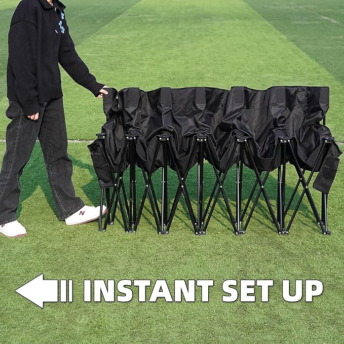 G GOOD GAIN Portable Soccer Bench - Team Bench Soccer 6 Seats with Bag, Sideline Folding Bench - Photo 8