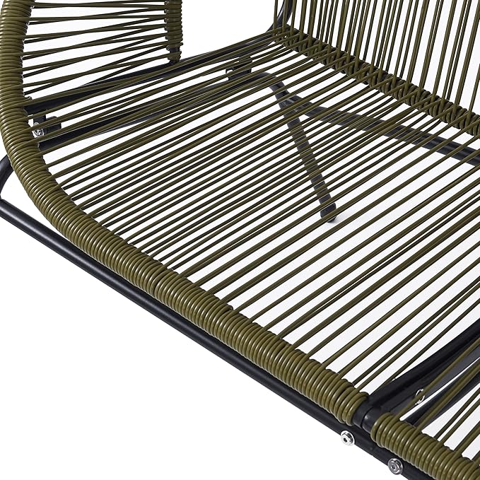 GDFStudio Patio Loveseat All-Weather Rattan 2 Seater Sofa Outdoor Patio Furniture Set for Balcony Poolside Backyard - Photo 6