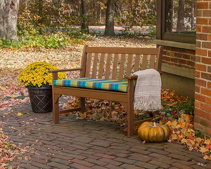 POLYWOOD GNB48TE Vineyard 48" Bench, Teak - Photo 7