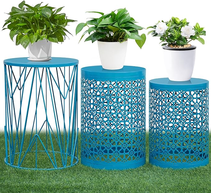 HFHOME Set of 3 Heavy-Duty Round End Table, Side Table, Coffee Table for Indoor Multifunctional Use - Photo 6