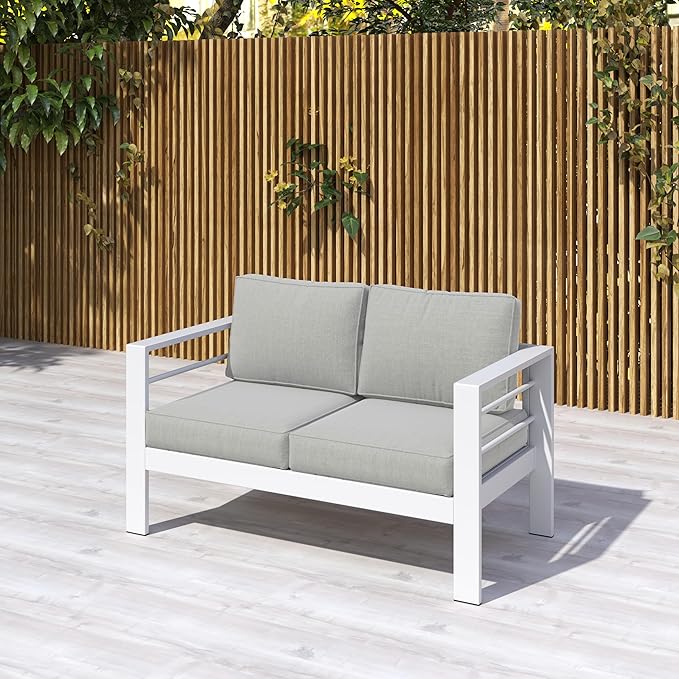 Kiss the Water Outdoor Patio Furniture Loveseat Sofa - Photo 8