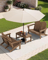 SERWALL 3 Pieces Patio Adirondack Bench Set - Photo 10
