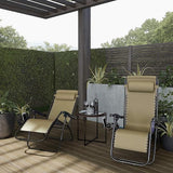 Lavish Home Zero Gravity Chairs - Set of 2 Outdoor Chairs with Side Tables with 2 Cupholders, Phone - Photo 7