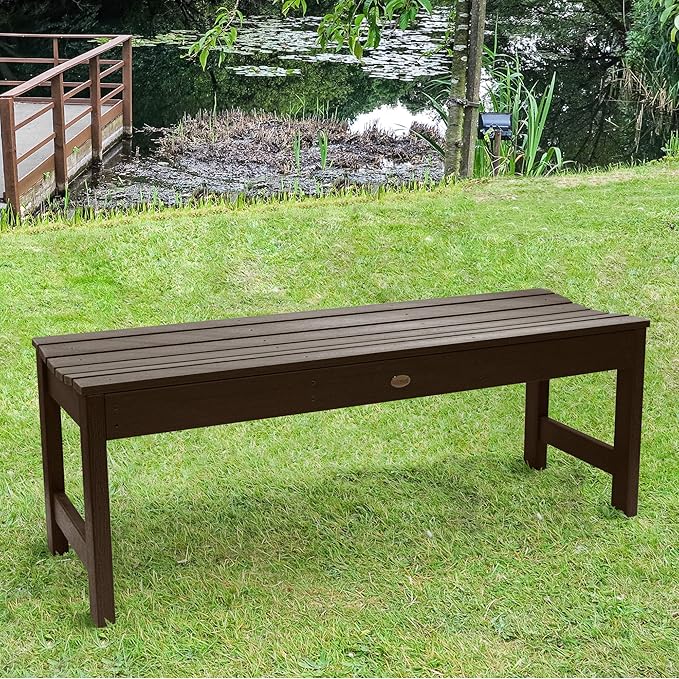 Highwood Lehigh Backless Bench, 4 Feet, Weathered Acorn