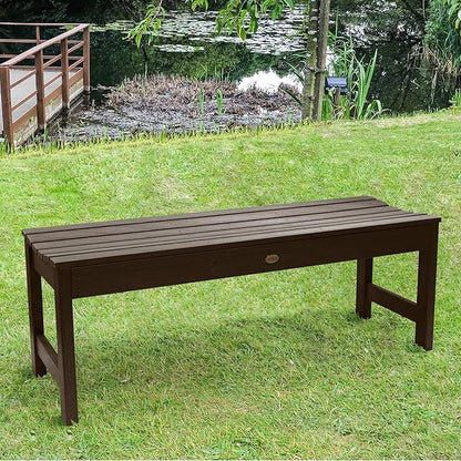 Highwood Lehigh Backless Bench, 4 Feet, Weathered Acorn