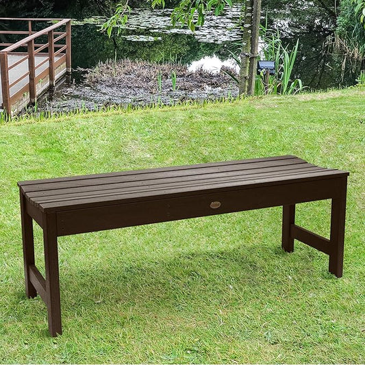 Highwood Lehigh Backless Bench, 4 Feet, Weathered Acorn