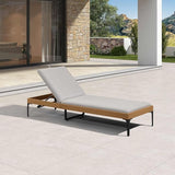 PURPLE LEAF 1 Piece Outdoor Chaise Lounge Aluminum Adjustable Patio Lounger Chair with Cushion Reclining Beach Daybed - Photo 2