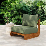 Christopher Knight Home Poppy Outdoor Club Chair with Water Resistant, Acacia Wood Lounge Chair Outdoor - Photo 1
