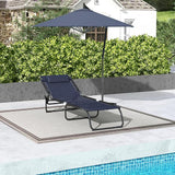 Outsunny Folding Chaise Lounge Chair, Patio Sun Tanning Chair, Outdoor Chaise Lounger with 4-Position Reclining Back - Photo 7
