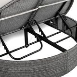 Outdoor Sun Bed Patio 2-Person Daybed with Cushions and Pillows - Photo 6