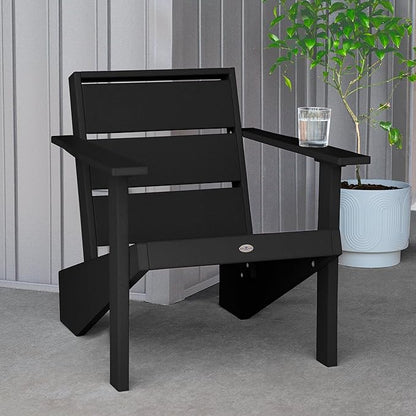Haven Modern Adirondack Chair, Black Sand