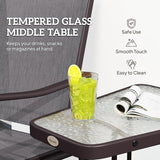 Outsunny Outdoor Glider Chairs with Coffee Table - Photo 7