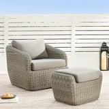 CHITA 6 Pieces Patio Wicker Furniture Set, Outdoor Rattan Bistro Set with Removable Thickened Cushions, Fully Assembled - Photo 5