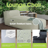 Dineli Chaise Lounge Chair Outdoor Bed Lounger Outdoor Couch Sofa for Pool Comfy Patio Furniture Foam Filling Bean Bed - Photo 6