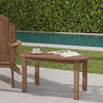 Linon Coffee Table, 18.11D x 35.24W x 18.11H in, Acorn