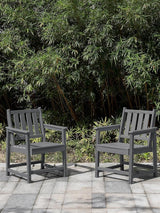 Patio Dining Chair Set of 2, HDPE Outdoor Dining Chair, Ergonomic HDPE Dining Chairs with Deep Seating - Photo 4