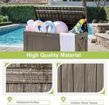 Greesum 120 Gallon Deck Box, Resin Outdoor Storage Container for Patio Furniture, Garden Tools, Pool Accessories - Photo 4