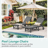 Outdoor Chaise Lounge Chairs with Table, 3-Piece, 26.8” Super Wide Lounge Chair Outdoor - Photo 2