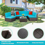 Vongrasig 6 Piece Patio Furniture Set, Small Outdoor Sectional Sofa Couch - Photo 2