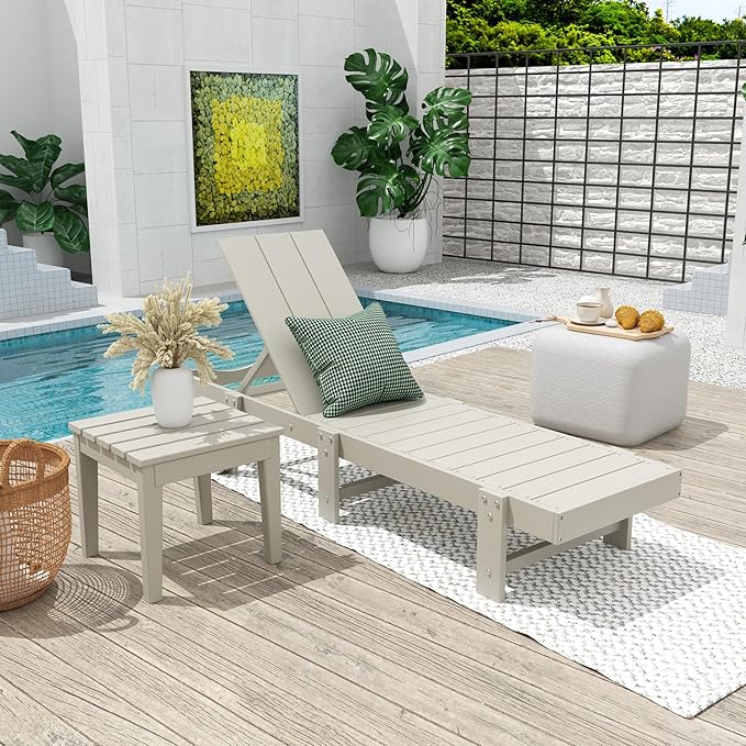 Costaelm Small Outdoor Side Table, Patio End Table Weather Resistant Outdoor Coffee Table - Photo 2