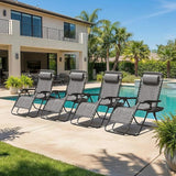 Homall Zero Gravity Chair Patio Folding Lawn Outdoor Lounge Reclining Chair with Cup Holder Pillows for Poolside - Photo 5