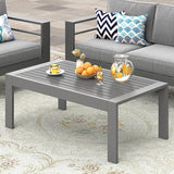 Wisteria Lane Outdoor Furniture Patio Coffee Table, Rectangle Outdoor Coffee Table - Photo 1