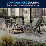 Flash Furniture Charlestown Indoor/Outdoor Faux Wood Adirondack Chair - Photo 8
