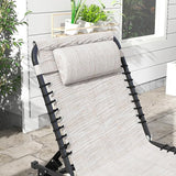 Outsunny Folding Chaise Lounge Chair Set of 2, Patio Sun Tanning Chair - Photo 8