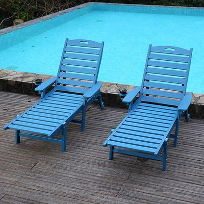 Outdoor Chaise Lounge Chair with Adjustable Backrest and Heavy-Duty Support for Ultimate Relaxation
