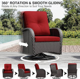Joyside Wicker Patio Furniture Set, 6 Piece Outdoor Furniture Set with Thickened Cushions, High Back, Deep Seating - Photo 3