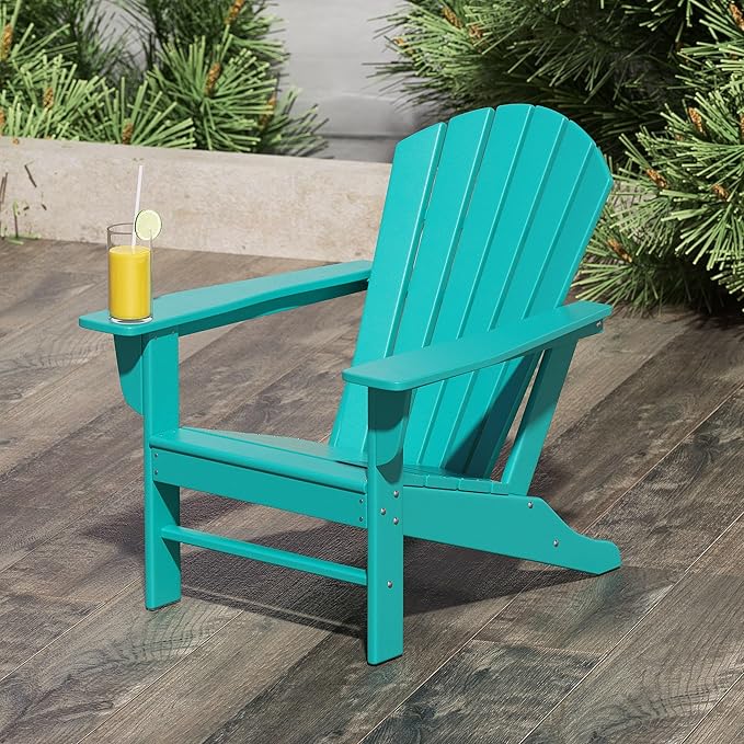 WestinTrends Dylan Outdoor Adirondack Chair, Turquoise