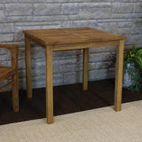 Sunnydaze 4-Person Teak Wood Outdoor Table - Square 32-Inch Patio Dining Table for Outside, Deck - Photo 4