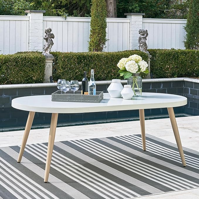 Signature Design by Ashley Seton Creek Casual Aluminum Outdoor Dining Table with Umbrella Hole and Cover Cap - Photo 2