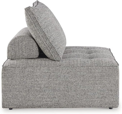 Signature Design by Ashley Bree Zee Right-Arm Facing Modern 4-Piece Outdoor Sectional with Tufted Cushion, Gray