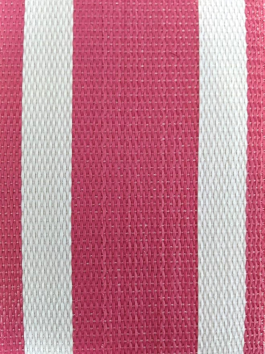 Lawn Chair USA Replacement Lawn Chair Webbing - Webbing for Lawn Chairs, Beach and Camping. UV-Resistant Webbing Strap Made with Durable Polypropylene (2 1/4" x 150', Pink and White Stripe)