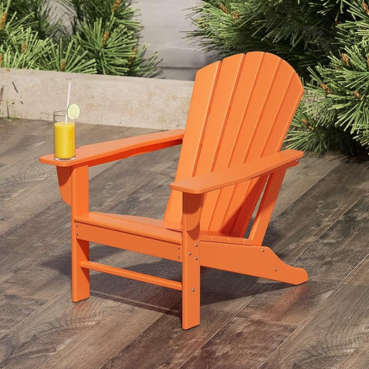 WestinTrends Dylan Outdoor Adirondack Chair, Orange