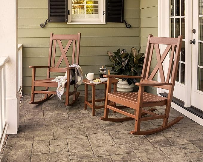 POLYWOOD® Braxton Rocking Chair Set, Black
