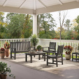 Stoog Weatherproof Outdoor Bench & Outdoor Chairs Set, Patio Furniture Set, Include 2 Garden Chairs and 1 Garden Bench - Photo 2
