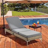 HOMREST Outdoor Chaise Lounge Chair Set of 6, Patio Wicker Lounge Chairs with Adjustable Backrest - Photo 8