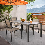 Rankok 35" x 59" Outdoor Dining Table for 6 Rectangular Patio Table with Rust Proof Metal Frame Large Outside Table for - Photo 7