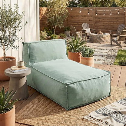 Christopher Knight Home Natty Bean Bag Chair, Fabric Bean Bag Chairs for Adults and Kids, Comfy Reading Chair, Lounge Sofa with Armrest, Indoor/Outdoor Spaces Memory Foam Bean Bag Chair, Mint