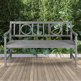Eyely HNB104B Giana 51.2" 3-Seat Circle-Back 600-Lbs Support Acacia Wood Outdoor Garden Patio Bench for Garden, Lawn - Photo 2