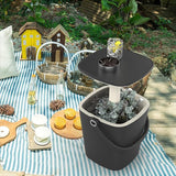 Patio Lounge Chair & Outdoor Cocktail Table Set - Resin All-Weather Relaxation Combo for Poolside, Garden, or Backyard - Photo 6