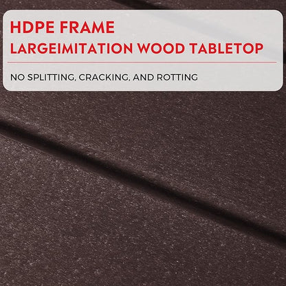 Costaelm Outdoor Side Tables for Patio, Small Patio Conversation Table Weather Resistant Coffee Table, Small Square Table Outdoor End Tables for Porch, Balcony, Poolside, Deck, Dark Brown