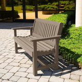 Sequoia Professional Commercial Grade Exeter Garden Bench, 4ft, Woodland Brown - Photo 2