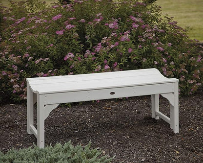 POLYWOOD Traditional Garden 48-Inch Backless Bench, Mahogany