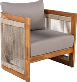 Christopher Knight Home Dora Set of 2 Patio Club Chair with Cushions, Acacia Wood Lounge Chair Outdoor, Woven Accents - Photo 8