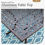 Sophia & William 7 Pieces Cast Aluminium Patio Dining Set for 6 People - Photo 5