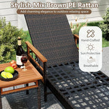 Tangkula Lounge Chair Outdoor with Side Table - Photo 7